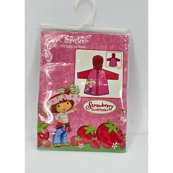 Vintage Y2K 2006 Strawberry Shortcake Rain Slicker – Kids Size M/L – NWT - Picture 2 of 5